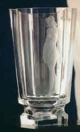 Copper wheel engraved Orrefors glass