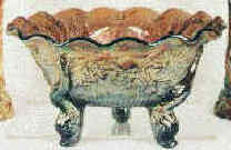 Carnival glass bowl (diving dolphins)