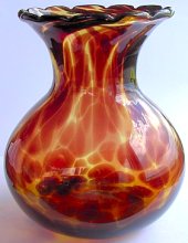 Tortoiseshell glass vase