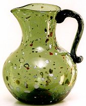 Nailsea-style glass jug
